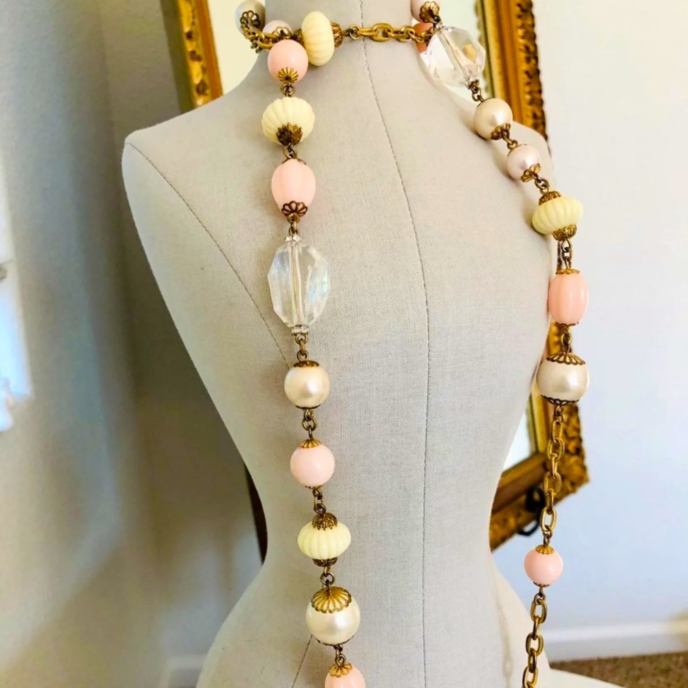 Vintage signed YOSCA statement necklace